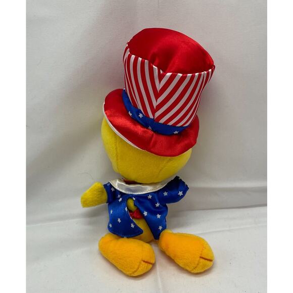 Tweety Bird Bean Bag‎ Plush Stuffed Animal Looney Tunes Uncle Sam 10" - Picture 2 of 3